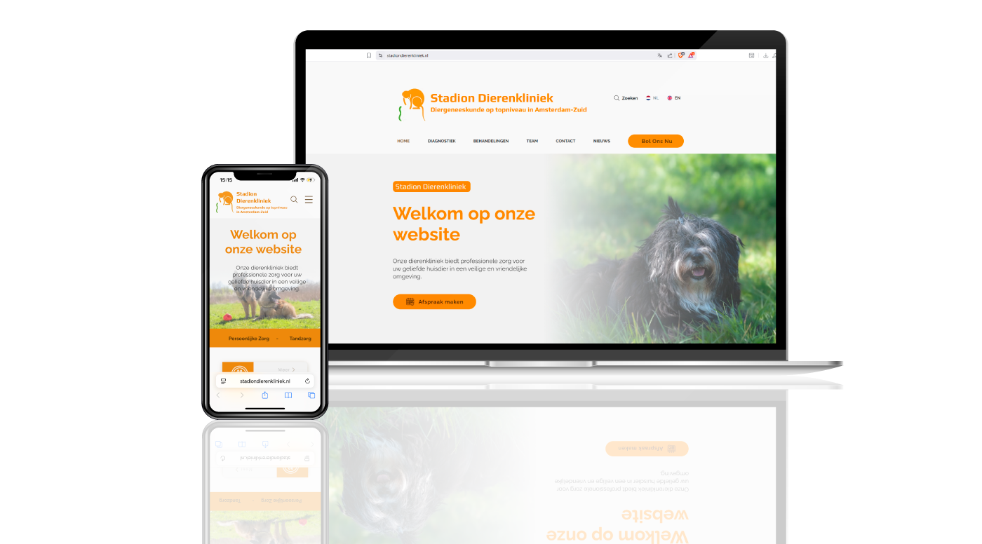 Stadiondierenkliniek website redesign