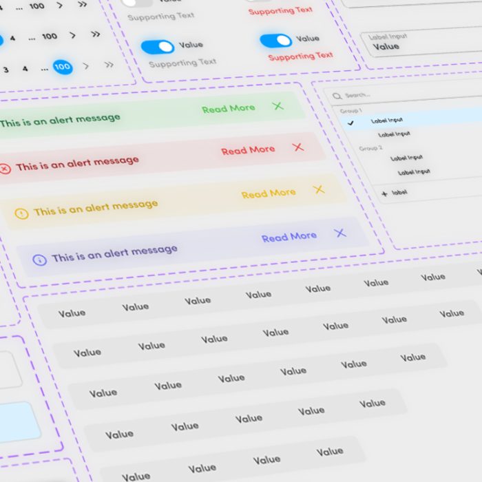 Scalable design system component overview